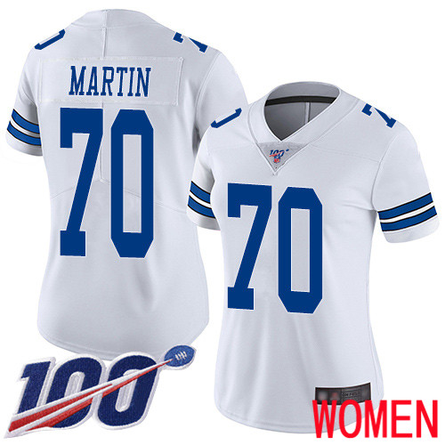 Women Dallas Cowboys Limited White Zack Martin Road 70 100th Season Vapor Untouchable NFL Jersey